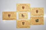 (6) Viet Cong Propaganda leaflet Cards