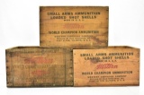 (3) Antique Wooden Western Ammo Boxes