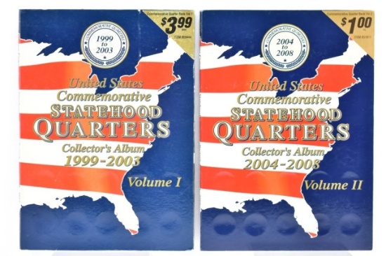 (100) U.S. Commemorative Statehood Quarters In Books 1999-2008 (2 Books)