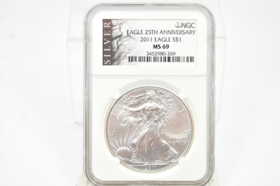 2011 One Ounce American Silver Eagle - 25th Anniversary