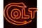 Vintage Colt Storefront Neon Sign - Works Great (Red Glow)