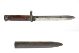 WWII Italian, M1938 Carcano/ Beretta 38A, Folding Bayonet With Scabbard