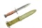 M4 Bayonet/ Fighting Knife W/ Scabbard (For M1 Carbine)
