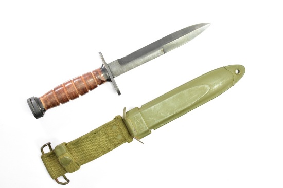 M4 Bayonet/ Fighting Knife W/ Scabbard (For M1 Carbine)