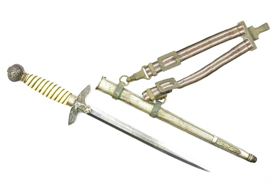 WWII German Luftwaffe Officers' Dress Dagger W/ Hangers