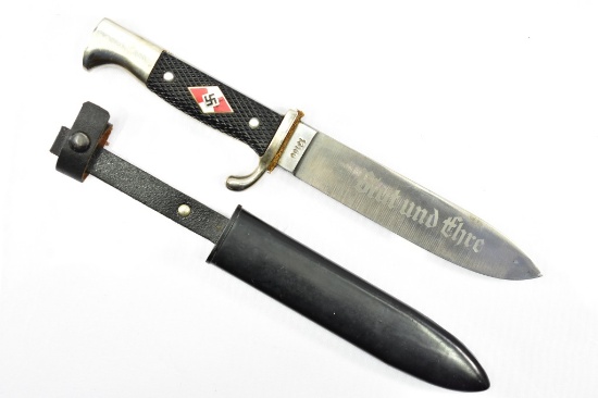 Hitler Youth (HJ) Knife by PIC Solingen with Motto “Blut und Ehre"