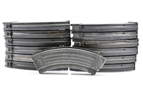 (13) 7.62x39 Caliber (AK-47) 30-Round Magazines, Rolled Steel Matte Black