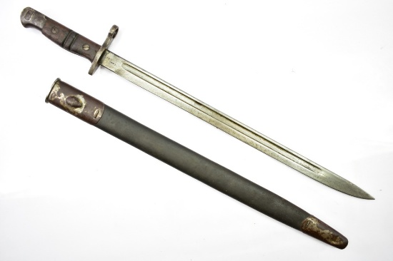 1916 WWI Remington P-1913 Bayonet with Scabbard for the British Enfield P-14  & U.S. 1917