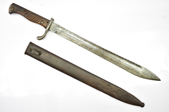1914 WWI German S98/05 Sawtooth "Butcher" Bayonet With Scabbard