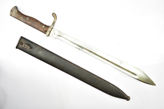 1916 WWI German 98/05 "Butcher" Bayonet With Scabbard