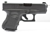 Glock, Model 26, 9mm Luger Cal., Semi-Auto, (W/ Carry Case & 3 Magazines), SN - DZA587US