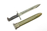 WWII U.S. M1 Garand Bayonet By AFH (American Fork & Hoe) W/ Scabbard