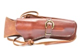 Brown Leather Cowboy Revolver Holster