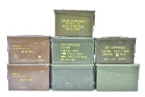 (7) Vintage Military Ammo Cans