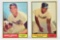 (2) 1961 Sandy Koufax & Charlie Neal - Los Angles Dodgers - Topps #344/ #423