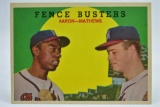 1959 Fence Busters Hank Aaron/Eddie Mathews - Milwaukee Braves - Topps #212