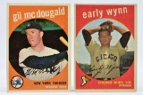 (2) 1959 Early Wynn - Chicago Cubs & Gill McDougald - New York Yankees - Topps #260/ #345