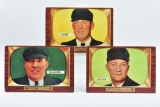 (3) 1955 Umpire Cards - Bowman #289, #283, #317
