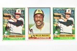 (3) 1976 Willie McCovey/ Brooks Robinson - Padres/ Orioles - Topps #520/ #95