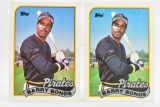 (2) 1989 Barry Bonds - Pittsburgh Pirates - Topps #620