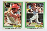 (2) 1981 Johnny Bench - Cincinnati Reds - Donruss #182