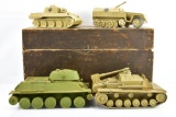 (4) WWII German Training Recognition Model Tanks W/ Original Box - Sells Together