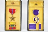 U.S. WWII Bronze Star & Purple Heart Medals - Sells Together