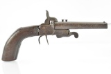 1860's Unmarked, Pinfire Double-Barrel Pistol