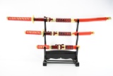 Japanese Samurai Sword Set W/ Stand