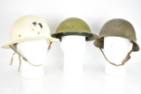 (3) WWII Helmets - U.S./ British/ Swedish - Sells Together