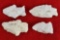 (4) Early Native American Artifacts - Projectile Points - Arrowheads