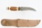 Vintage Monarch Hunting Knife  - W/ Original Leather Sheath