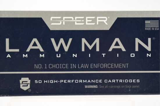 250 Rounds - Speer Lawman 9mm Luger Ammunition - Total Metal Jacket -  147 Grain