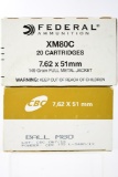70 Rounds - CBC/ Federal 7.62x51mm NATO (.308) Ammunition - M80 - 149 Grain