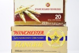 40 Rounds - Winchester Ranger/ Dynamic Research 223 Rem. Ammunition - 69/ 55 Grain