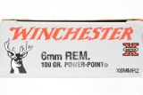 40 Rounds - Winchester Super-X 6mm Rem. Ammunition - Power Point - 100 Grain
