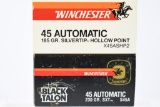 45 Rounds - Winchester 45 Auto Ammunition - STX/ SHP - 185/ 230 Grain