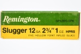 10 Rounds - Remington 12 Gauge Ammunition - Rifled Slugs - Hollow Point