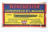 Vintage Ammo - 1 Full Box - Winchester - 8mm Mauser Cal. - Super Speed
