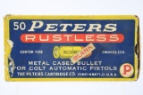 Vintage Ammo - 1 Full Box - Peters Rustless - 45 Colt Cal. - 