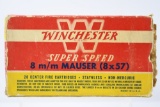Vintage Ammo - 1 Full Box - Winchester - 8mm Mauser (8x57) Cal.