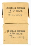 Vintage Ammo - 2 Full Boxes - Western Military Contract - 410 Gauge - Korean War