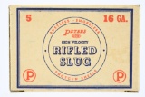 Vintage Ammo - 1 Full Box - Peters DuPont - 16 Gauge - Rifled Slugs