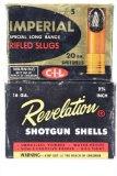 Vintage Ammo - 2 Boxes (Full & Partial) - Revelation/ Imperial - 16 & 20 Gauge - Rifled Slugs