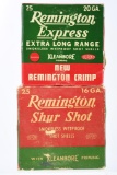 Vintage Ammo - 2 Full Boxes - Remington DuPont - 16 & 20 Gauge -Shotshells