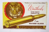 Vintage Ammo - 1 Full Box - Weatherby  - 7mm Weatherby Magnum Cal. - 139 Grain