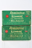 Vintage Ammo - 2 Full Boxes - Remington DuPont  - 222 Rem. Cal. - Hi-Speed - 50 Grain