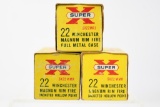 Vintage Ammo - 3 Full Boxes - Winchester Western - 22 WMR Cal. - 40 Grain