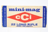 Vintage Ammo - 1 Full Box (500 Total) - CCI - 22 LR Cal. - Mini-Mag - High Velocity