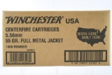 1000 Rounds - Winchester USA 5.56 NATO Ammunition - Full Metal Jacket - 55 Grain